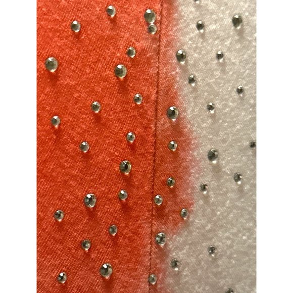 BELLDINI Plus Size Blue White Pink Tie-Dyed Cold-Shoulder Blouse Size XL - Picture 4 of 8